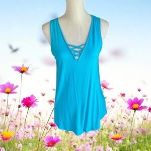 Feiersi Blue Tank Top